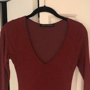 Naked Wardrobe Double Lined Ribbed Dress